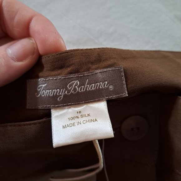 Brown Women's Shorts New Silk 16 Tommy Bahama - Picture 2 of 7